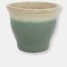 Sunnydaze Decor Studio High-Fired Glazed Ceramic Planter - Green - 15"