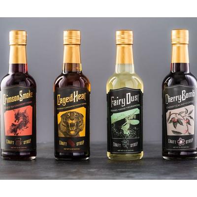 Absinthia's Bottled Spirits 4 Pack- One of Each Flavor Syrups