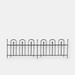 Sunnydaze Decor Set of 2 Strasbourg Steel Decorative Border Fence with Posts - Black