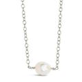 Sterling Forever Medium Pearl Pendant Necklace - Grey