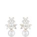 Ettika Best Day Crystal & Pearl 18k Gold Plated Earrings - White - OS
