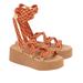 Ancient Greek Evelina Rope Sandals - Orange - 38