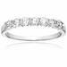 Vir Jewels 1/2 Cttw Round Diamond Wedding Band For Women In 14K White Gold 7 Stones Prong Set - White - 8