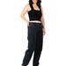 Standards & Practices Women's High Waist Curved Denim Trouser Pants - Black