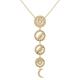 LuvMyJewelry Moon Phases Diamond Necklace In 14K Yellow Gold Vermeil On Sterling Silver - Gold