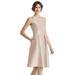 Alfred Sung High-Neck Satin Cocktail Dress With Pockets - D769 - Grey - 14