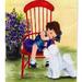 Caroline's Treasures 11 x 15 1/2 in. Polyester Little Girl with her Bichon Frise Garden Flag 2-Sided 2-Ply