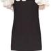 STAUD Womens Kiara Off The Shoulder Ruffled Neckline Black Sheath Dress - Black