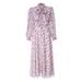 Sofia Tsereteli Georgette Peony Print Dress - Pink - 2