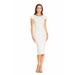 Dress The Population Marcella Chevron Sequin Dress - White - XS