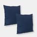 Sunnydaze Decor 2 Square Outdoor Throw Pillow Covers - Blue - 17" X 17"