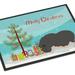 Caroline's Treasures 24 in x 36 in Vietnamese Pot-Bellied Pig Christmas Door Mat Indoor/Outdoor