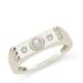 Sterling Forever Sterling Silver Pearl & CZ Bar Ring - Grey - 7