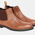 Duck and Cover Mens Maxwall Leather Chelsea Boots - Tan - Brown - UK 10 / US 11