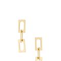 Ettika Interlocking Rectangle Links 18k Gold Plated Drop Earring - Gold - ONE SIZE ONLY