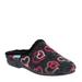 Lunar Womens/Ladies Honey Hearts Slippers - Black/Pink - Black - 5