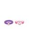 Ettika Transparent Pink & Matte Purple Resin Ring Set - Pink - 6