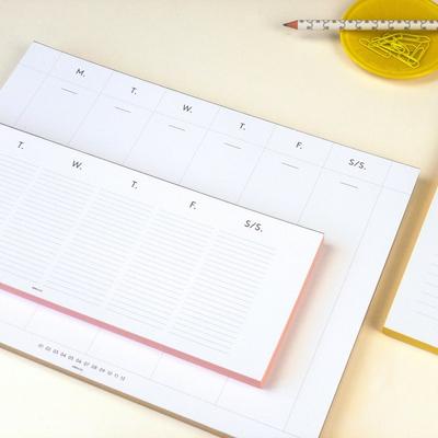 Wms&Co Weekly Desk Planners Edged - Gold