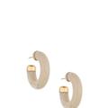 Ettika Resin Loop 18k Gold Plated Earrings - Brown - OS