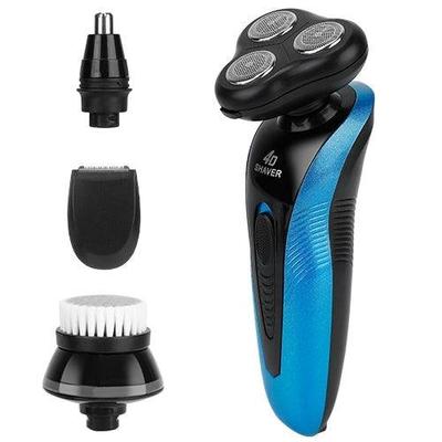 VYSN 4-In-1 Rechargeable IPX7 Waterproof Electric Shaver & Trimmer For Men With 4 Replacement Heads