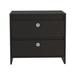 FM Furniture Lily Nightstand, Two Drawers, Superior Top - Black