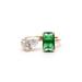 Rivka Friedman Emerald Crystal + Cubic Zirconia Open Band Ring - Gold - 8