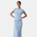 Principles Womens/Ladies Jersey Ruched Side Midi Dress - Aqua - Blue - 12