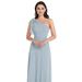 After Six Draped One-Shoulder Maxi Dress With Scarf Bow - 1561 - Blue - 2