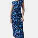 Principles Womens/Ladies Ombre Ruched Side Midi Dress - Blue - 12