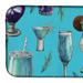 Caroline's Treasures 14 in x 21 in Drinks and Cocktails Blue Dish Drying Mat