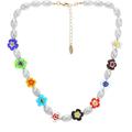 Ettika Millennia Rising Pearl and Flower Beaded 18k Gold Plated Necklace - Gold - ONE SIZE