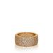 Ettika Crystal Thick Band 18k Gold Plated Ring - Gold - 7