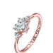 Genevive Sterling Silver With Clear Cubic Zirconia Heart 'I Love You' Promise Ring - Pink - 8