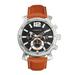 Morphic Watches M89 Series Chronograph Leather-Band Watch With Date - Brown - 44MM