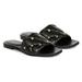 Saint G Ludovica Black Leather Slides - Black - 40