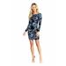 Dress The Population Malia Floral Sequin Dress - Blue - S