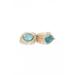 A Blonde and Her Bag Torrey Ring in Blue Topaz - Gold - 8