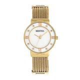 Bertha Watches Dawn Mother Of Pearl Cable Bracelet Watch - Gold