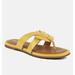 Rag & Co Angeles Yellow Flat Slip Ons Sandals - Yellow - US 8.5