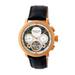 Heritor Watches Heritor Automatic Aura Men's Semi-Skeleton Leather-Band Watch - White