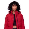 Alpine North Forillon | Women's Vegan Down (Recycled) Short Quilted Puffer Jacket, Deep Red - Red - XS