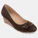 Journee Collection Women's Comfort Graysn Wedge - Brown - 12