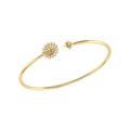 LuvMyJewelry Starburst Adjustable Diamond Cuff in 14K Yellow Gold Vermeil on Sterling Silver - Gold