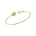 LuvMyJewelry Starburst Adjustable Diamond Cuff in 14K Yellow Gold Vermeil on Sterling Silver - Gold