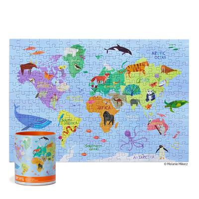 Werkshoppe Animal World Map 250 Piece Kids Puzzle