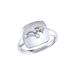 LuvMyJewelry Leo Lion Peridot & Diamond Constellation Signet Ring in Sterling Silver - Grey - 6.5