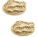 Canvas Style Florida Gator 24K Gold Plated Stud Earrings - Gold