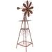 Sunnydaze Decor Rustic Windmill Metal Outdoor Garden Statue With Tiers - 51" H - Brown
