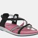 Regatta Womens/Ladies Santa Roma Criss-Cross Sandals - Black/Heather Rose - Pink - UK 5 / US 7