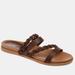 Journee Collection Journee Collection Women's Wide Width Colette Sandal - Brown - 8